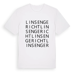 Linsengericht ordlek t-shirt – ekologisk bomull t-shirt från Pinshirt