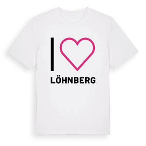 Jag älskar Löhnberg t-shirt stort tryck – ekologisk bomull t-shirt från Pinshirt
