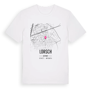 Lorsch karta t-shirt – ekologisk bomull t-shirt från Pinshirt
