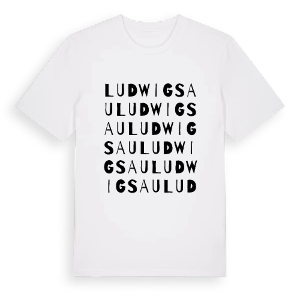 Ludwigsau ordlek t-shirt – ekologisk bomull t-shirt från Pinshirt