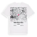 Main-Kinzig-Kreis karta t-shirt