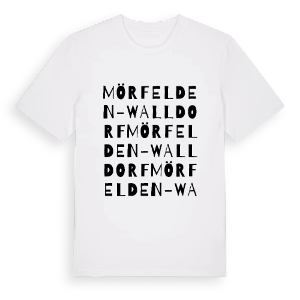 Mörfelden-Walldorf ordlek t-shirt – ekologisk bomull t-shirt från Pinshirt