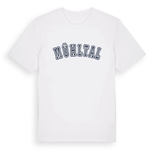 Mühltal college t-shirt – ekologisk bomull t-shirt från Pinshirt
