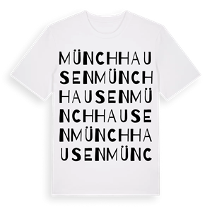 Münchhausen ordlek t-shirt – ekologisk bomull t-shirt från Pinshirt