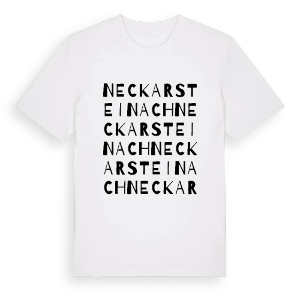 Neckarsteinach ordlek t-shirt – ekologisk bomull t-shirt från Pinshirt