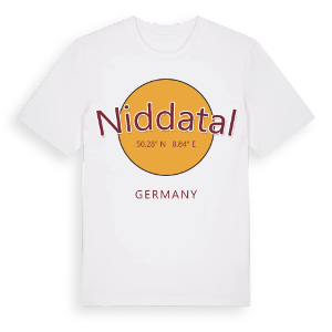 Niddatal cirkel t-shirt – ekologisk bomull t-shirt från Pinshirt