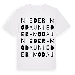 Nieder-Modau ordlek t-shirt – ekologisk bomull t-shirt från Pinshirt