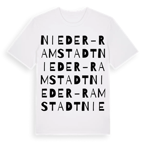 Nieder-Ramstadt ordlek t-shirt – ekologisk bomull t-shirt från Pinshirt