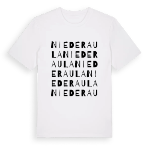 Niederaula ordlek t-shirt – ekologisk bomull t-shirt från Pinshirt