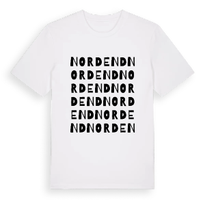 Nordend ordlek t-shirt – ekologisk bomull t-shirt från Pinshirt