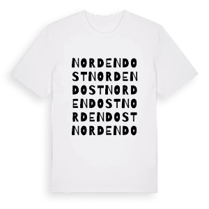 Nordend Ost ordlek t-shirt – ekologisk bomull t-shirt från Pinshirt