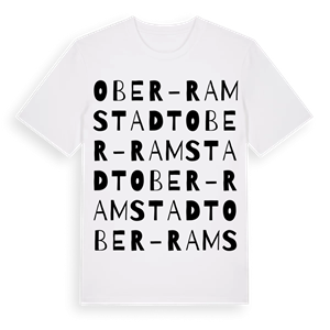 Ober-Ramstadt ordlek t-shirt – ekologisk bomull t-shirt från Pinshirt