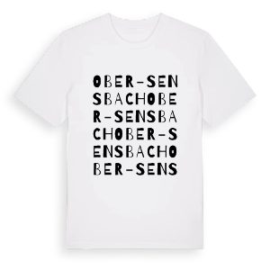 Ober-Sensbach ordlek t-shirt – ekologisk bomull t-shirt från Pinshirt