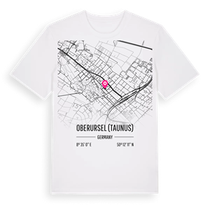 Oberursel (Taunus) karta t-shirt – ekologisk bomull t-shirt från Pinshirt