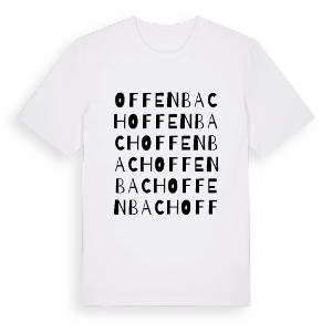 Offenbach ordlek t-shirt – ekologisk bomull t-shirt från Pinshirt