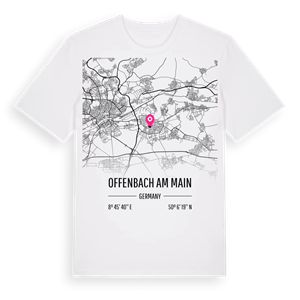 Offenbach am Main karta t-shirt – ekologisk bomull t-shirt från Pinshirt
