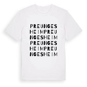 Preungesheim ordlek t-shirt – ekologisk bomull t-shirt från Pinshirt