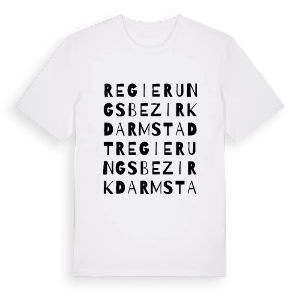 Regierungsbezirk Darmstadt ordlek t-shirt – ekologisk bomull t-shirt från Pinshirt