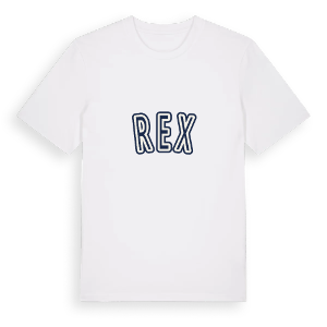 Rex college t-shirt – ekologisk bomull t-shirt från Pinshirt
