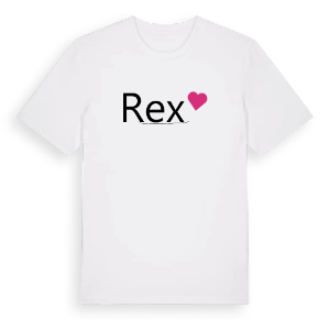 Rex hjärta t-shirt – ekologisk bomull t-shirt från Pinshirt