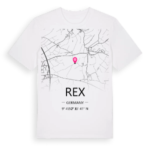 Rex karta t-shirt – ekologisk bomull t-shirt från Pinshirt