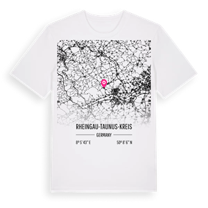 Rheingau-Taunus-Kreis karta t-shirt – ekologisk bomull t-shirt från Pinshirt