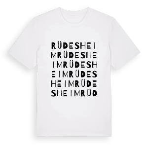 Rüdesheim ordlek t-shirt – ekologisk bomull t-shirt från Pinshirt