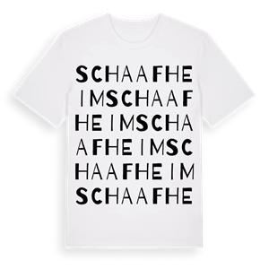 Schaafheim ordlek t-shirt – ekologisk bomull t-shirt från Pinshirt