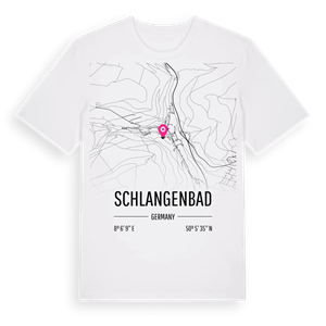 Schlangenbad karta t-shirt – ekologisk bomull t-shirt från Pinshirt