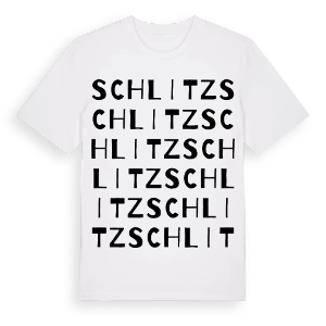 Schlitz ordlek t-shirt – ekologisk bomull t-shirt från Pinshirt