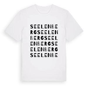 Seelenberg ordlek t-shirt – ekologisk bomull t-shirt från Pinshirt