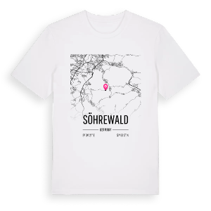 Söhrewald karta t-shirt – ekologisk bomull t-shirt från Pinshirt