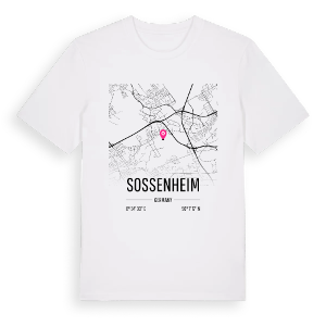 Sossenheim karta t-shirt – ekologisk bomull t-shirt från Pinshirt