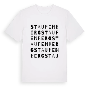 Staufenberg ordlek t-shirt – ekologisk bomull t-shirt från Pinshirt
