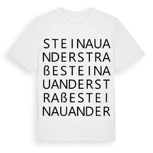 Steinau an der Straße ordlek t-shirt – ekologisk bomull t-shirt från Pinshirt