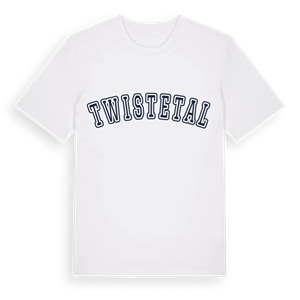 Twistetal college t-shirt – ekologisk bomull t-shirt från Pinshirt