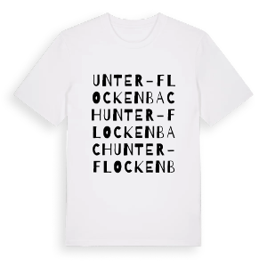 Unter-Flockenbach ordlek t-shirt – ekologisk bomull t-shirt från Pinshirt
