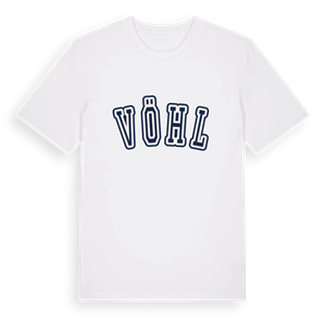 Vöhl college t-shirt – ekologisk bomull t-shirt från Pinshirt