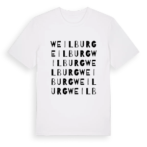 Weilburg ordlek t-shirt – ekologisk bomull t-shirt från Pinshirt