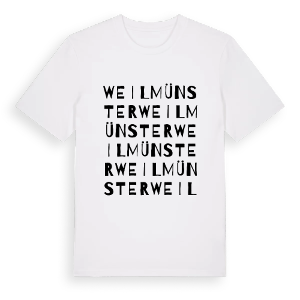Weilmünster ordlek t-shirt – ekologisk bomull t-shirt från Pinshirt