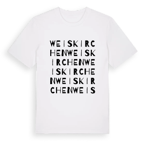Weiskirchen ordlek t-shirt – ekologisk bomull t-shirt från Pinshirt