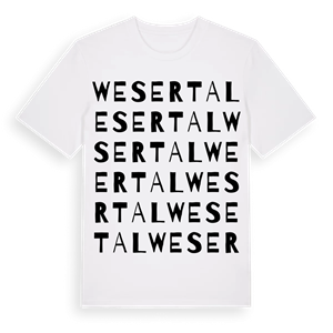 Wesertal ordlek t-shirt – ekologisk bomull t-shirt från Pinshirt