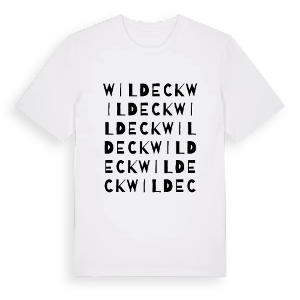 Wildeck ordlek t-shirt – ekologisk bomull t-shirt från Pinshirt