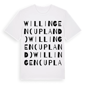 Willingen (Upland) ordlek t-shirt – ekologisk bomull t-shirt från Pinshirt
