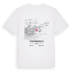 14 Kasım Mahallesi karta t-shirt – ekologisk bomull t-shirt från Pinshirt