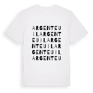 Argenteuil ordlek t-shirt – ekologisk bomull t-shirt från Pinshirt