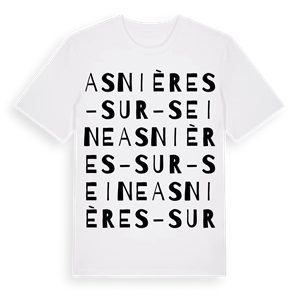 Asnières-sur-Seine ordlek t-shirt – ekologisk bomull t-shirt från Pinshirt