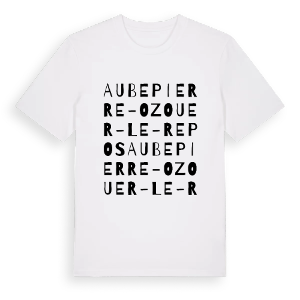 Aubepierre-Ozouer-le-Repos ordlek t-shirt – ekologisk bomull t-shirt från Pinshirt