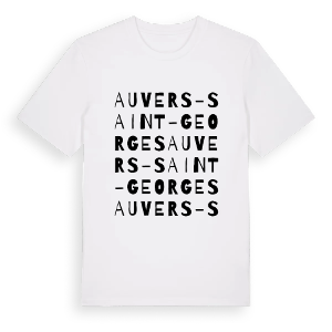 Auvers-Saint-Georges ordlek t-shirt – ekologisk bomull t-shirt från Pinshirt
