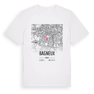 Bagneux karta t-shirt – ekologisk bomull t-shirt från Pinshirt